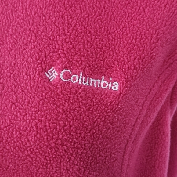 Columbia Raspberry Pink Full Zip Fleece Vest - Picture 2 of 10